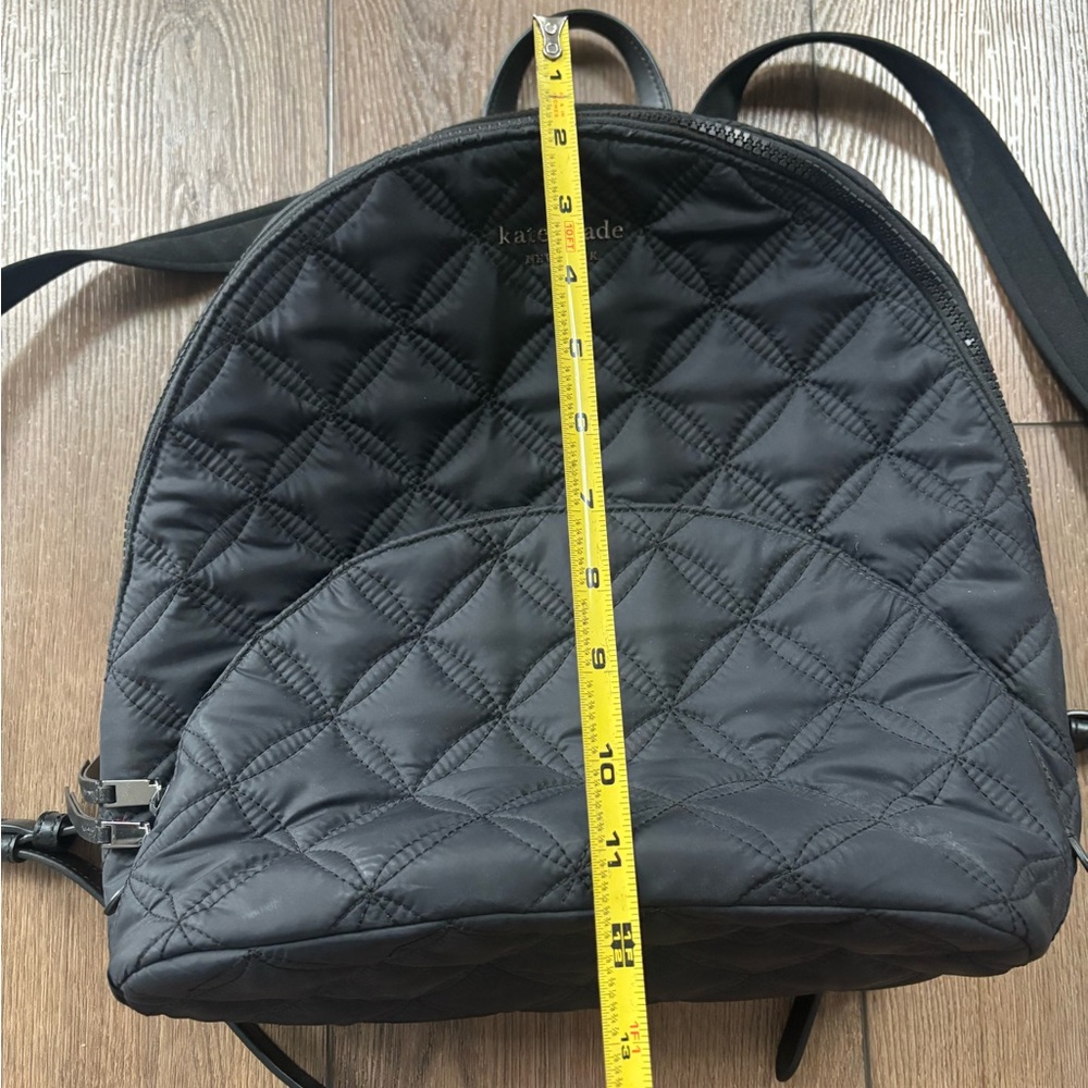 Kate Spade Black Quilted Backpack Purse